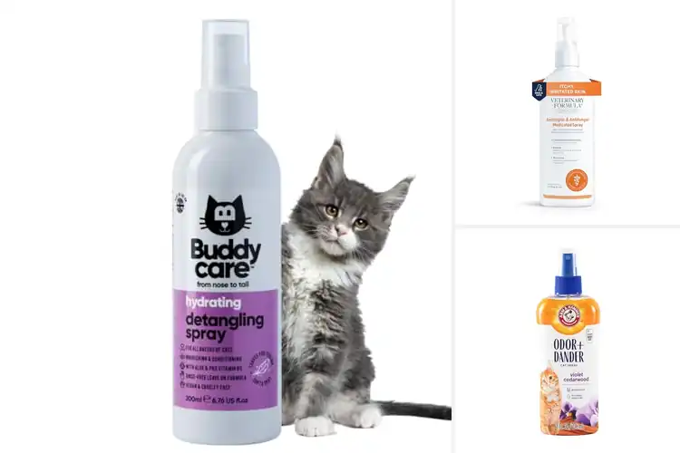 Detailed view of Best Cat Coat Care Sprays