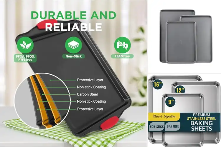 Detailed view of Best Dishwasher Safe Baking Pans for Effortless Cleanup