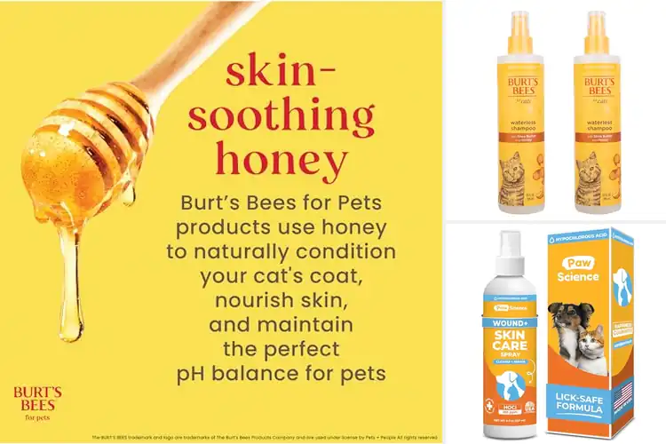 Detailed view of Best No Rinse Cat Skin Sprays